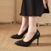 2026 Pointed Toe High Heels for Women, Sexy Slim Heel, Versatile and Elegant Black Work Shoes