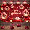 New Year Party Banner Christmas Ornament Christmas Banner Christmas Decoration Banner Red Ribbon For Holiday Decoration New Year