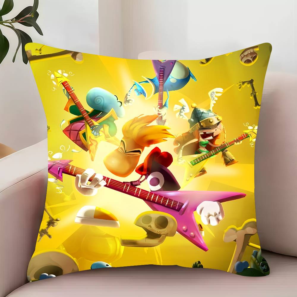 Federa per Cuscino Decorativa Protettiva Morbida Confortevole per Divano Soggiorno Ufficio Domestico Gioco R-Rayman L-Legends