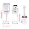 8Ml Electroplated Silver Lip Gloss Tubes Big Brush Plastic Lip Balm Tube Lipstick Mini Sample Cosmetic Container Sample Bottle