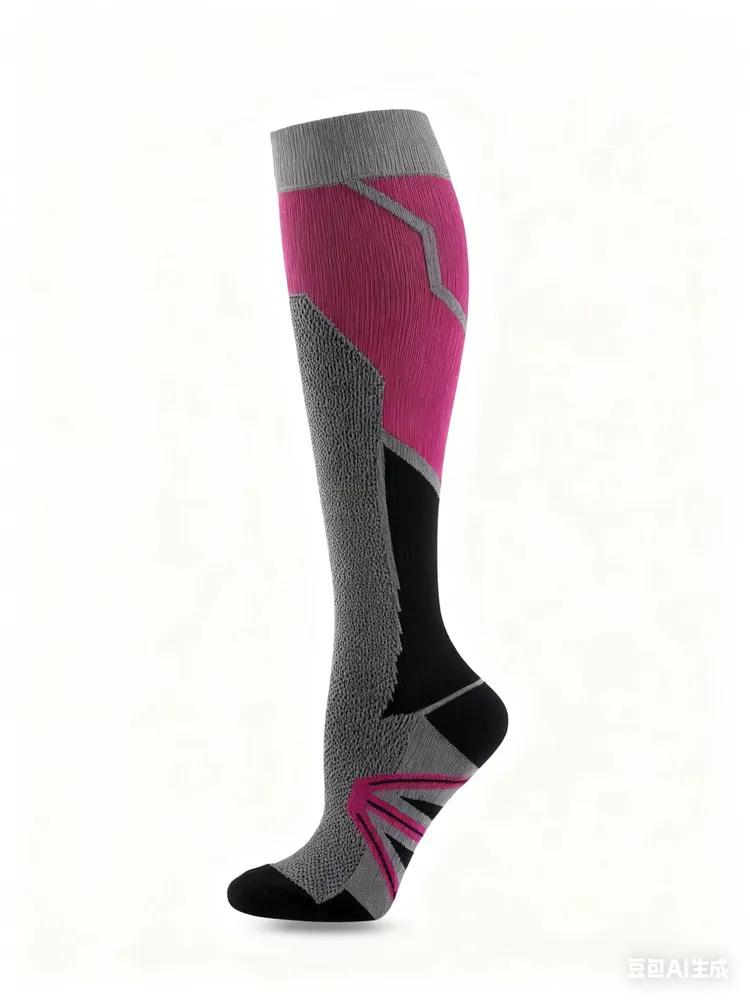 Chaussettes de Compression Mollet Chaussettes de Sport Mollet Course Cyclisme Chaussettes de Compression Tube Long