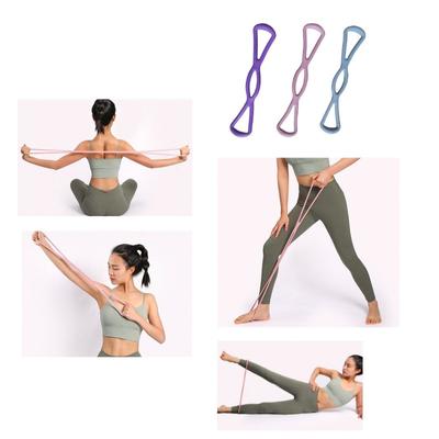 8 Wort Brustexpander Widerstand Gummi Elastisch Muskel TPR Übungstraining Schlauch Spannung Sportübung Yoga Widerstandsband