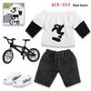 Mini Finger Bike, Skateboard, Scooter & Pants Toy Set