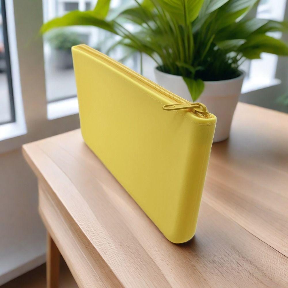 Silicone Organizer Cosmetic Bag Smooth Zipper Travel Pouch INS Style Lipstick Storage Bag  Students