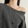 Asian Blogger-Inspired Saddle Bag Necklace: Luxury Women's Niche Sweater Chain Accessories