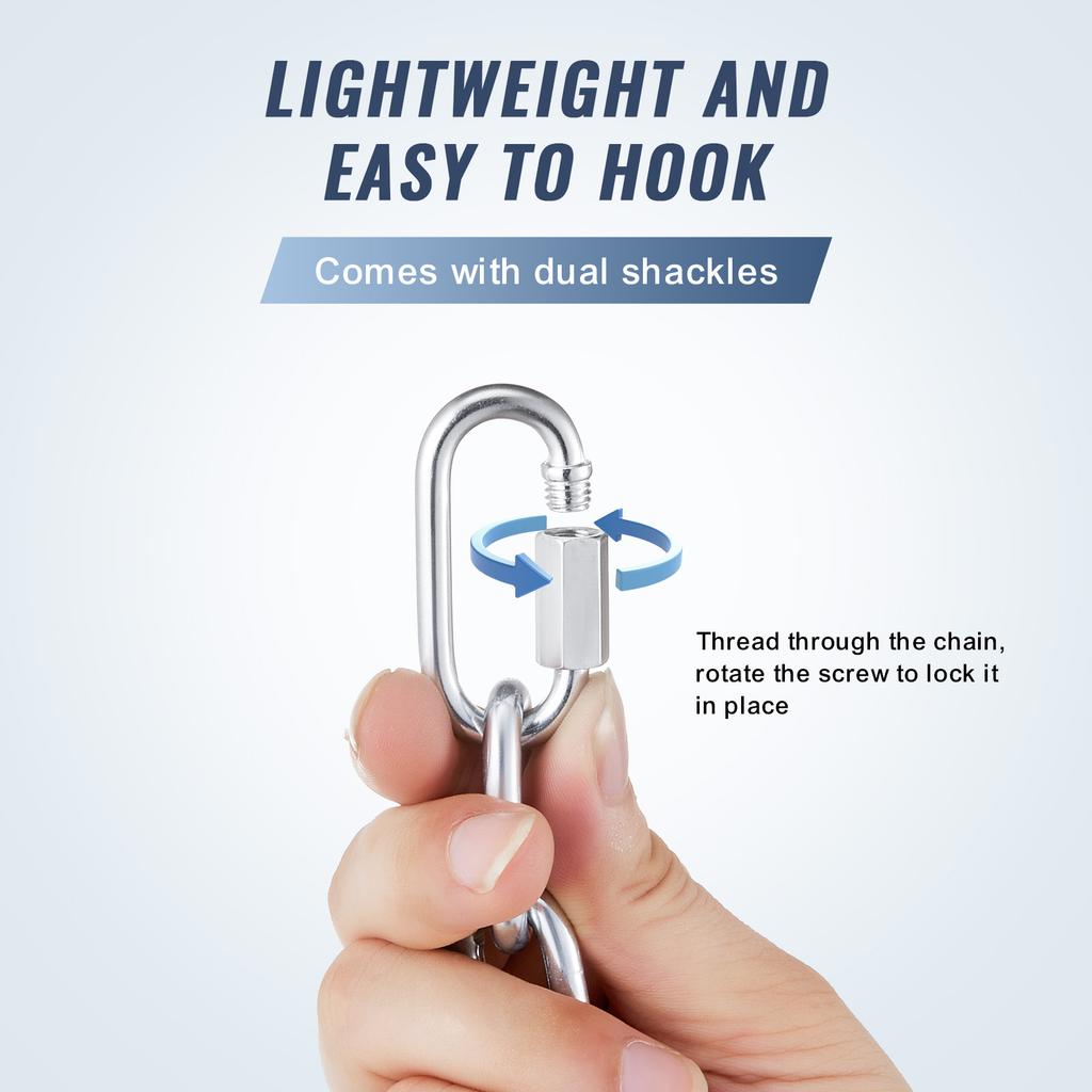 SucceBuy Zinc Plated Grade Chain 3/16"-3/8" Grade 30 Anti-Corrosion Proof Coil for Logging Agriculture and Guard Rails