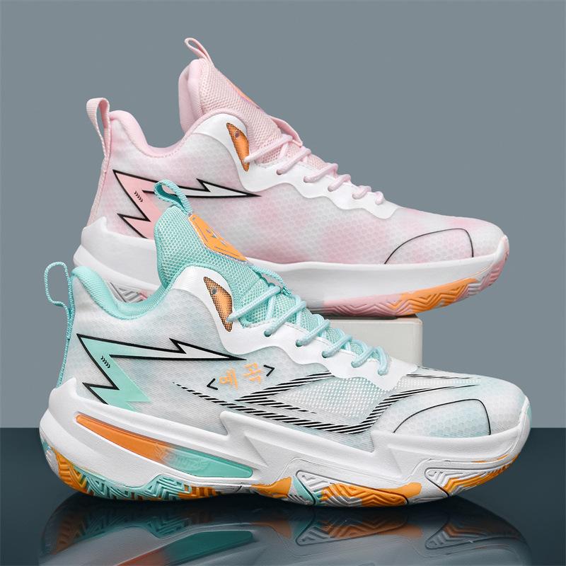 Spring High-Quality Basketball Shoes Professional Actual Basketball Shoes Cushioning Youth Men'S And Women'S Non-Slip And Wear-Resistant Sports Shoes