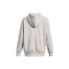 Under Armour Solid Loose Fit Hooded Long Sleeve Sweatshirt Women Tops Off-White 1379495-114