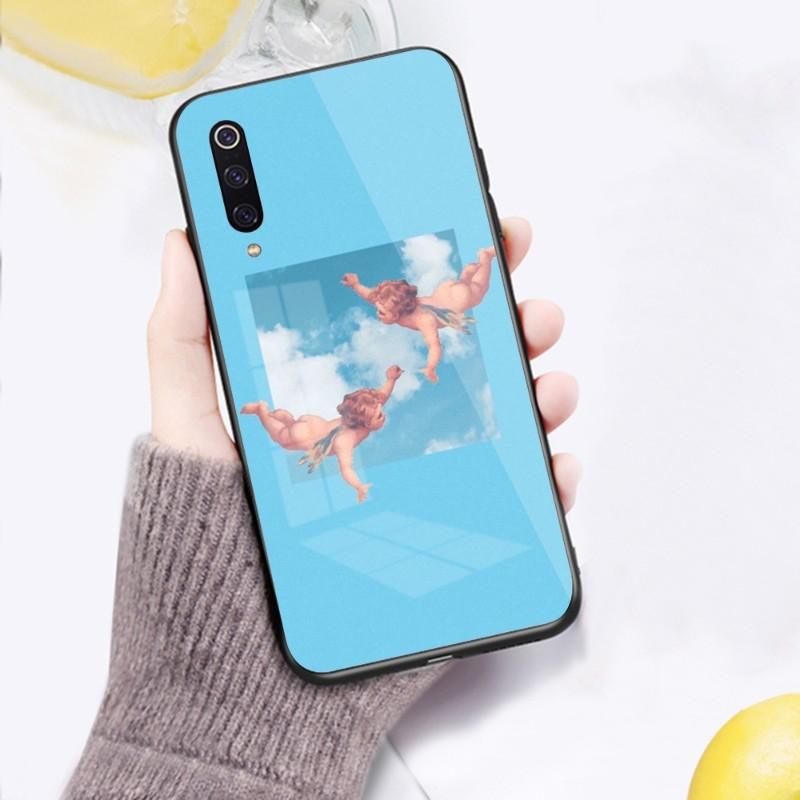 Cute Baby Angel Fioruccis Phone Case For Xiaomi 12 11T 10 9 Redmi Note 11 10 10S Pro Redmi 9 9A 8 Black PC Glass Phone Cover