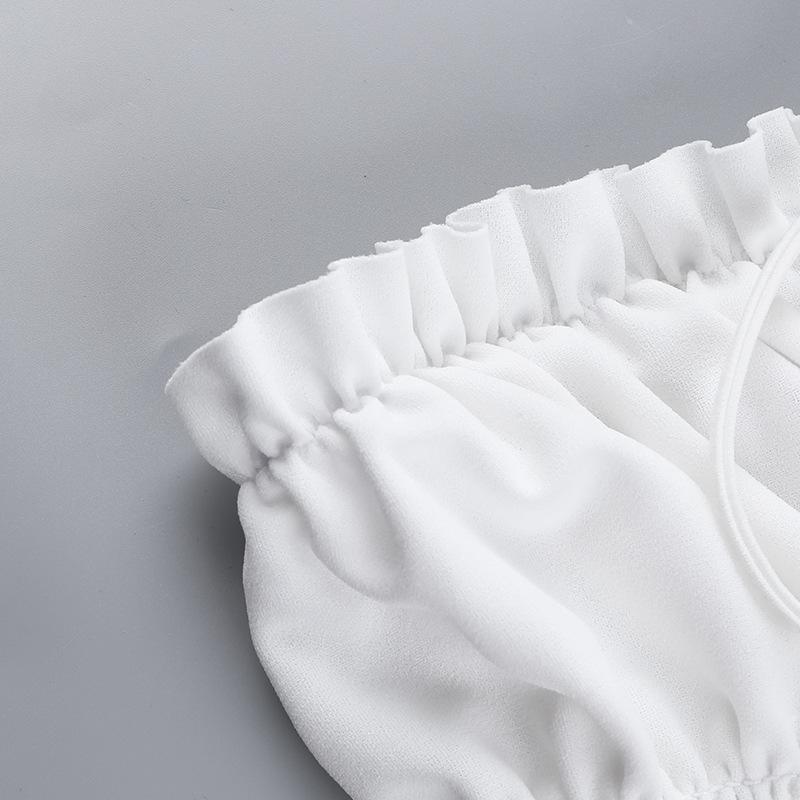 Drawstring Bandeau Top - Sexy Pleated Lace-up Summer Vest for Women
