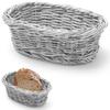 Oval Polypropylene Bread Basket, Gray, 190x120x60 Mm, Hendi 426760