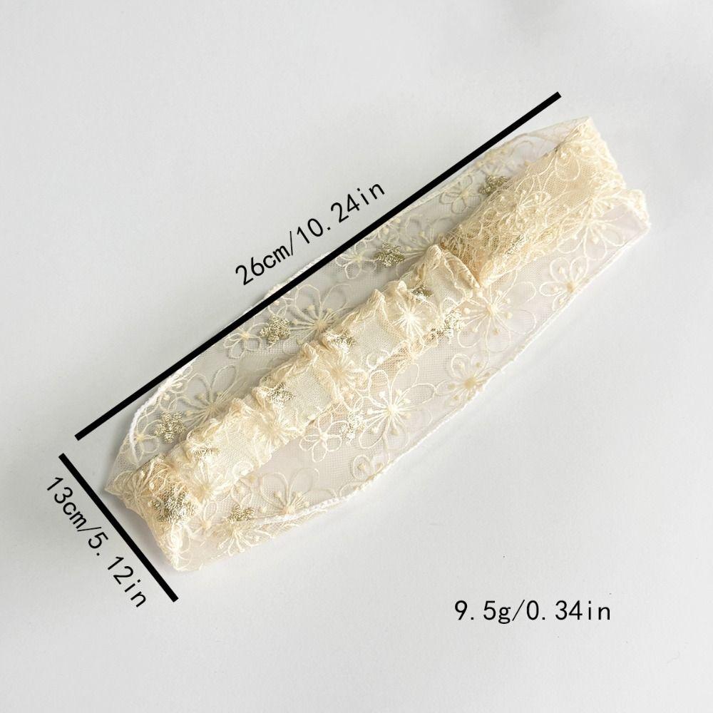 Floral Pattern Embroidered Headband Lace Elastic Headband Fashion Yoga Headband  Women's Use