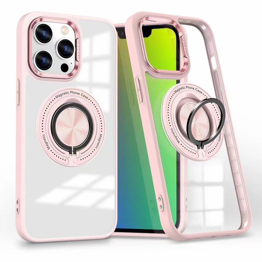Vhodné pre IPhone15 Puzdro na mobilný telefón s krúžkom Magsafe Magnetické nabíjanie Apple 14pro Obal