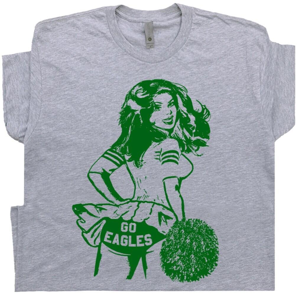 Go Eagles T Shirt Vintage Football Shirt For Women Men Retro Eagles Cheerleader Tee Cool Cute Vintage Graphic Shirt Alternative Jersey Logo