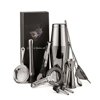 11-teiliges All-Inclusive-Cocktail-Set aus Edelstahl, Cocktail-Shaker-Set Boston Shaker Home