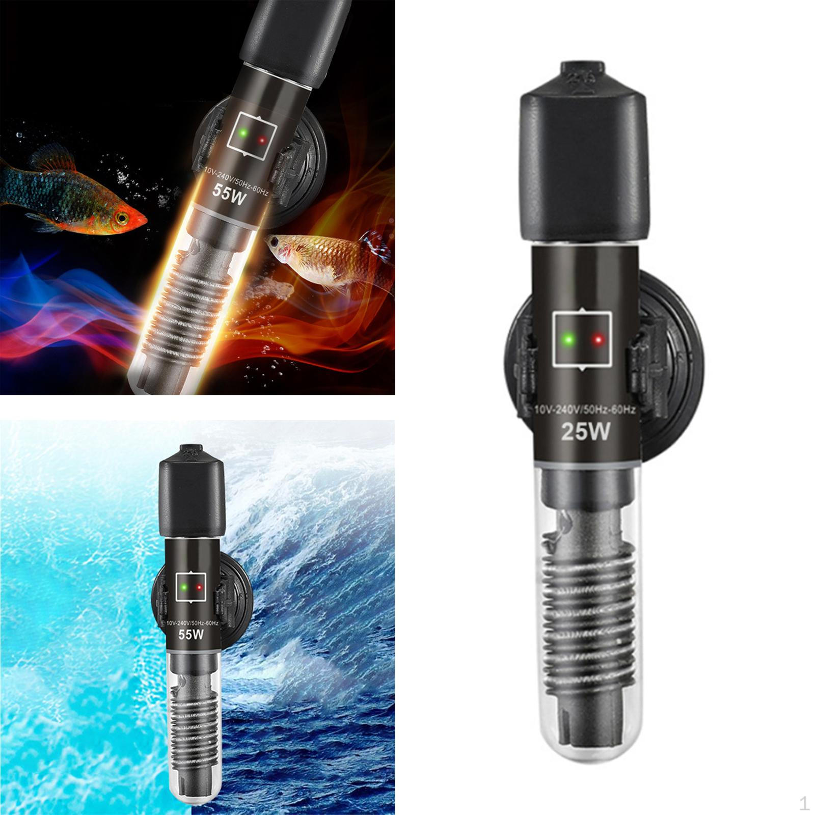 

Fish Tank Heater Automatic Submersible with Suction Cup for Aquarium Freshwater Saltwater 25W