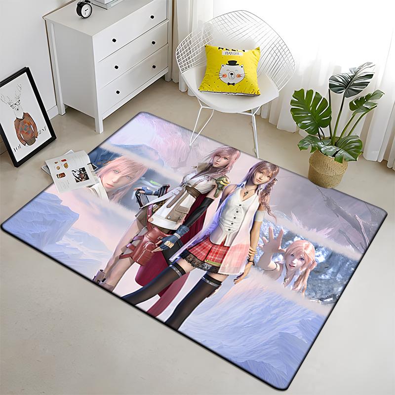 Final Fantasy Carpet Art Printed Living Room Bedroom Children's Rugs Soft Kitchen Area Rug Non-slip Flannel Carpet Floor Mat