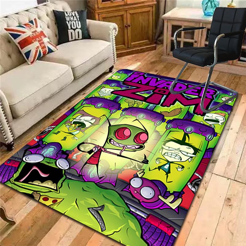 Invader Zim Rug Floor Mat for Living Room or Bedroom Soft and Comfortable Carpet a Gift for Birthday and Holiday.ZFF0913049