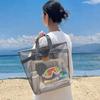 Solid Color Swimming Storage Pouch Transparent Travel Wash Bag Simple Beach Handbag  Travel
