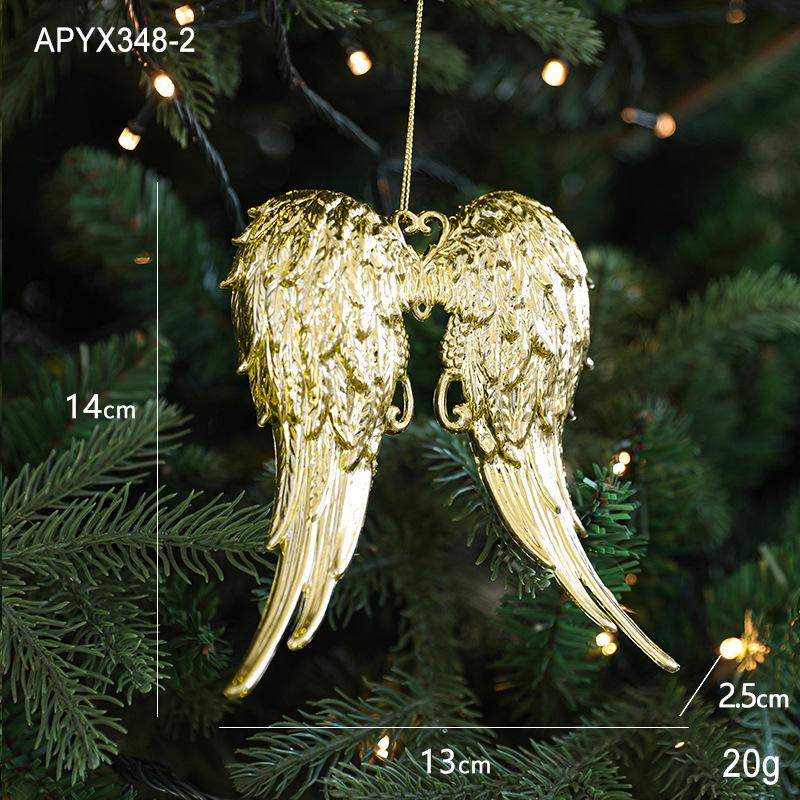 Christmas Golden Pendants Creative Exquisite Decorative Snowflake Butterfly Elk Hanging Ornaments