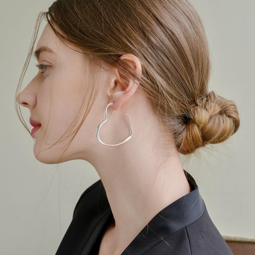 Dana Burton Organic Hoop Heart Earrings