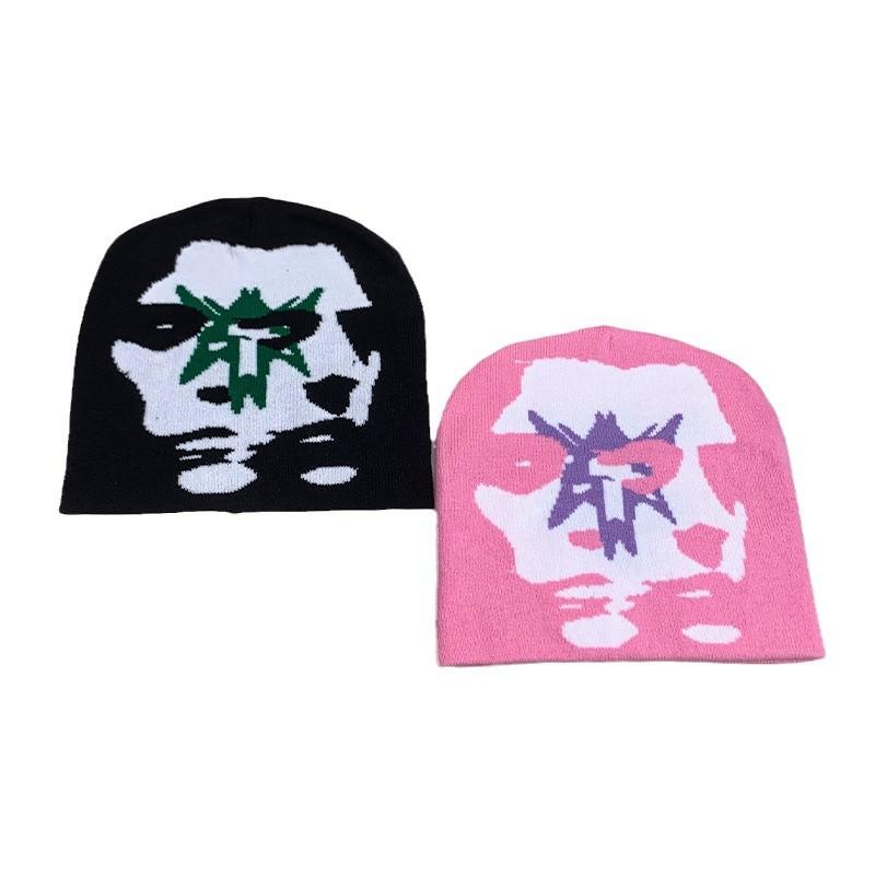 Niche Double Face Color Matching Knitted Hat Men And Women Warm Personality Hip Hop Street Pullover Hat