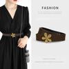Women's Belt Smooth Buckle Casual and Fashionable Simple Versatile Belt Women's Decorative Dress Skirt Straps Thin Belt