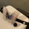 Sweet Cool Butterfly Choker Fashion Clavicle Chain Necklace Party Jewelry Simple Y2K Clavicle Chain PU Leathers Necklace
