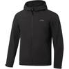 Fitness Series Trench Coats Men's Black Hooded