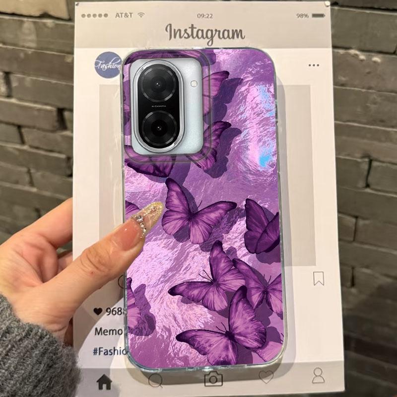 Butterfly Shadow Phone Case For Xiaomi Redmi 14C 13C 10 9A 9C Note 14 13 12 11 10S 9 8 Pro Plus A5 A4 A3 A2 A1 Girls Funda Cover