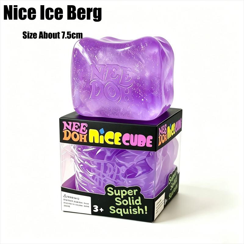 Needoh Mini Nice Ice Baby Teenie Velikost Berg Super Kostka Hračka Mačkací Pomalé Vracení Uvolňovač Stresu pro Úzkost Autismus Senzorická Hra