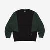 Reebok Heritage Colorblock Sweatshirt   Black Green Rets5fm42bk