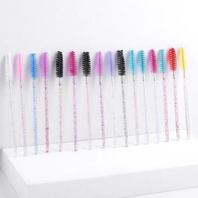 Wholesale 50pcs Disposable EyelashBrushes ExtensionCrystal Eyebrow Brush Mascara Wand Eye Lashes Cosmetic Tool Set Makeup Beauty