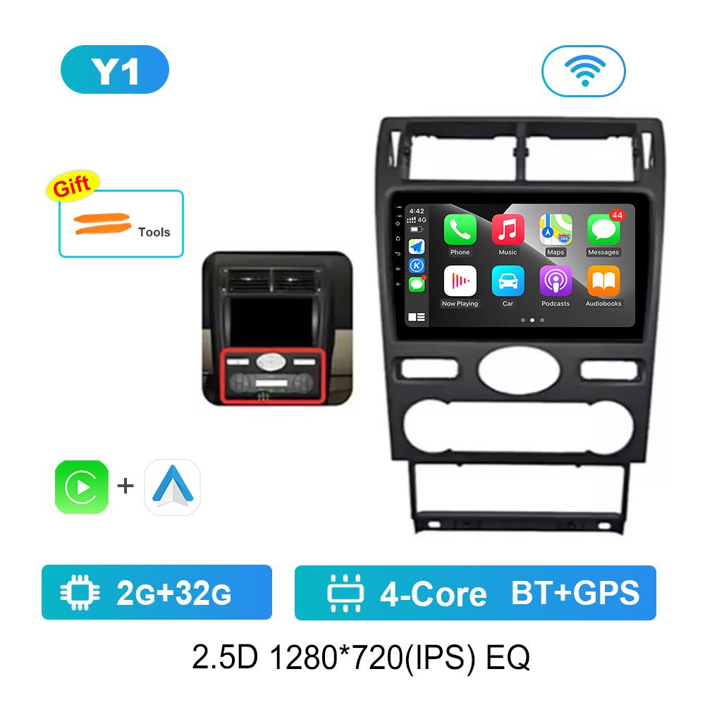 

9 дюймов для Ford Mondeo 3 2004 - 2007 Автомагнитола Мультимедийный плеер Система Android Carplay WiFi Навигация GPS 4G IPS Сенсорный экран