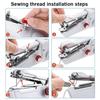Portable Hand Sewing Machine Quick Handheld Sewing Tool Mini Electric Home DIY Apparel Supplies Arts Crafts