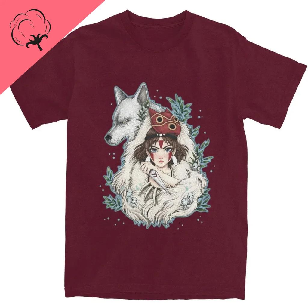 Grafische Neuheit Prinzessin Mononokes Hime T-Shirts für Herren Damen Reine Baumwolle Kodama Baum Waldgeist T-Shirts Shirt