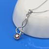 New Purple White Red Zircon Music Notation Pendant Choker Women100% 925 Sterling Silver Necklace Box Chain Jewelry Gift