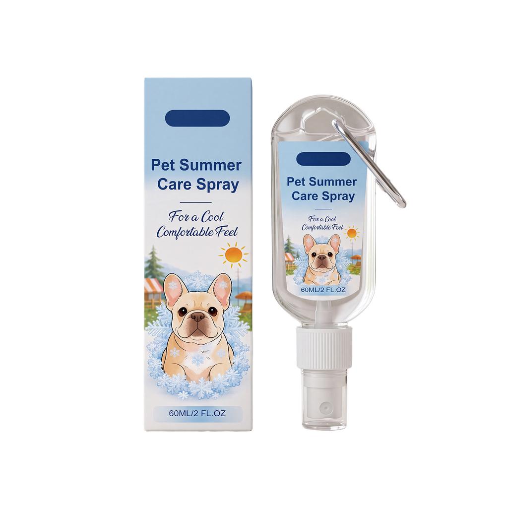 Pet spray, dog spray, outdoor instant spray, refreshing liquid 60ml