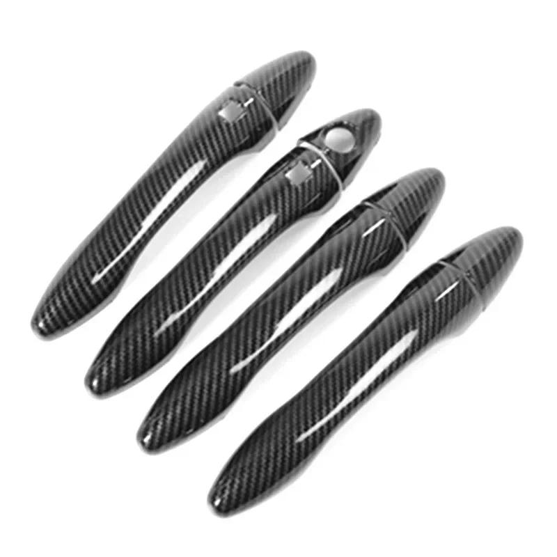 Pro Kia Optima K5 2011-2015 Smart Car Car Carbon Fiber Style Vnější klika dveří Lišta Kryt Samolepka Dekorace Auto Příslušenství