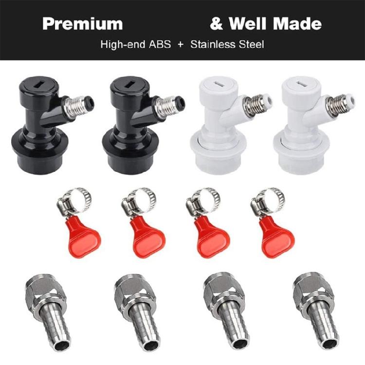 Ball Locking Kegs Disconnecting Set Including Hose Clamps Rotating Nut Easy Installation On Brewing Equipment