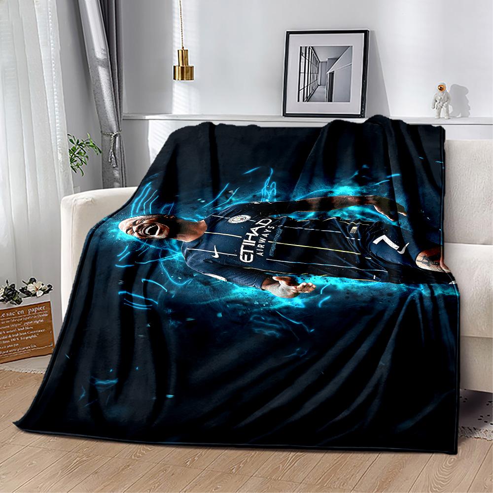 Man City Player Celebration Blanket Ultra-Soft Suitable for Seaside Bed Picnics for All Occasions Playful Design