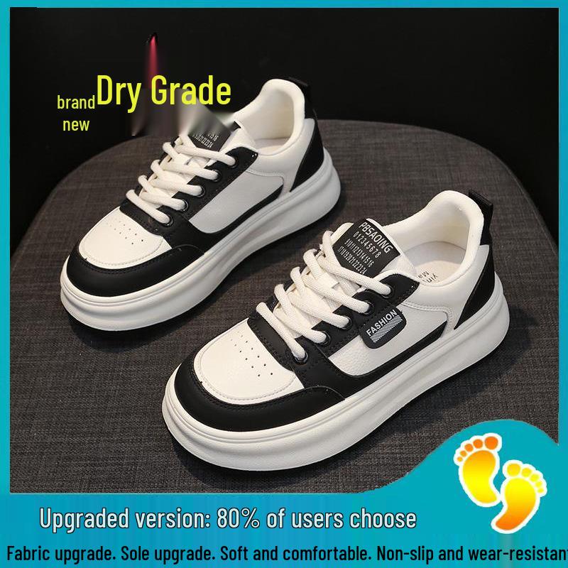 

Breathable White Women s Sneakers with Thick Sole; Trendy, Versatile Korean-Style, Height-Boosting Casual Skate Shoes for Summer. 39