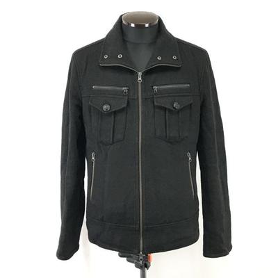 Cook Jeans Wool Jacket Blouson Outerwear Men’s Size L Black Coat Jacket Jumper(USED)