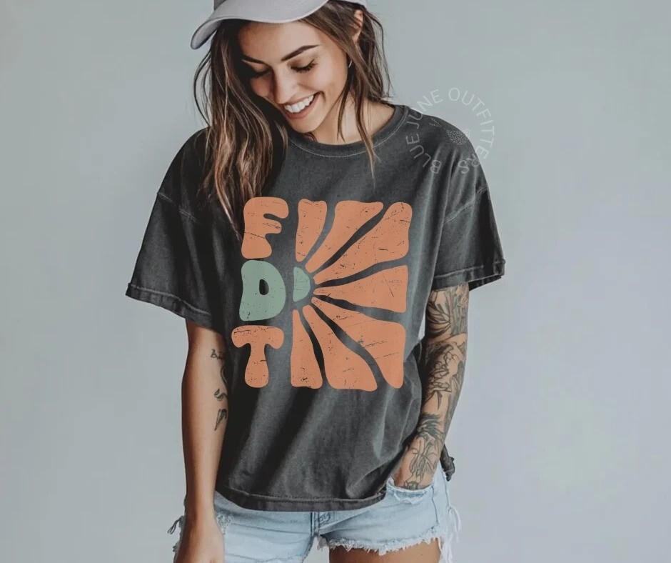 FDT RETRO FLORAL GROOVY TEE  SUBTLE ANTI-TRUMP TEE Unisex T-Shirt XXXXL