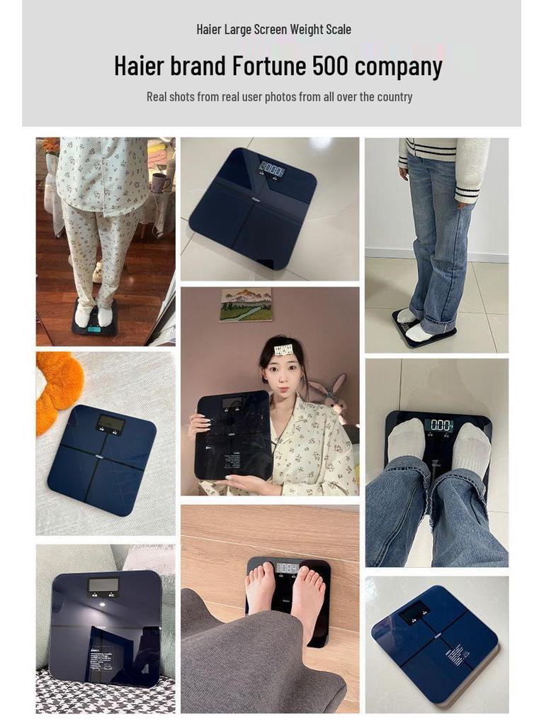 Haier Rechargeable High Precision Body Weight Scale for Fitness and Weight Loss