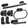 Stainless Steel Bathroom Hardware Set No-drill Towel Bar Holder Self-Adhesive Toliet Paper Holder Robe Hook Bathroom Accessories