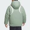adidas Originals FW24 Puff Down Jacket Series Warm Reversible Sports Loose Hooded Duck Down Coat Men Jackets Silver Gray Green JD3752