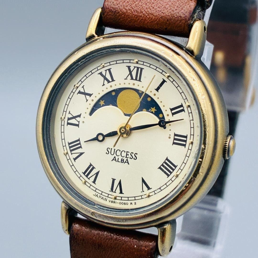 [Очень хорошее состояние] SEIKO ALBA SUCCESS Фазы Луны Работающие Редкие Ретро