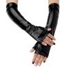 Mary Halloween Lackleder sexy fingerlose lange Handschuhe Punk-Kleid Partyhandschuhe