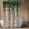 Tenda da Doccia in Bambù, Set Tenda da Doccia Giapponese 3D per Bagno, Natura Zen Con Luci Tenda da Doccia in Tessuto Toilette Vasca da Bagno